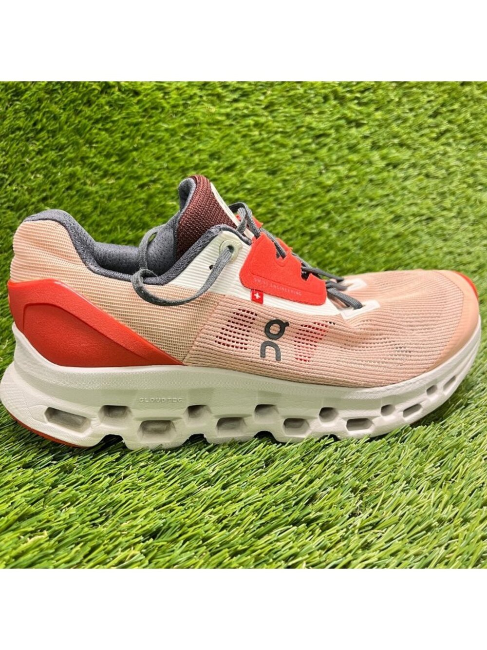 On Cloudstratus Womens Size 7 Rose Red Athletic Running Walking Shoes Sneakers